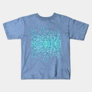 Teal Confetti Airburst Kids T-Shirt